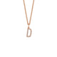 MICHAEL M Necklaces 14K Rose Gold / D Diamond Initial Pendant P141D