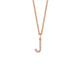 MICHAEL M Necklaces 14K Rose Gold / J Diamond Initial Pendant P141J