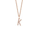 MICHAEL M Necklaces 14K Rose Gold / K Diamond Initial Pendant P141K