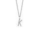 MICHAEL M Necklaces 14K White Gold / K Diamond Initial Pendant P141K
