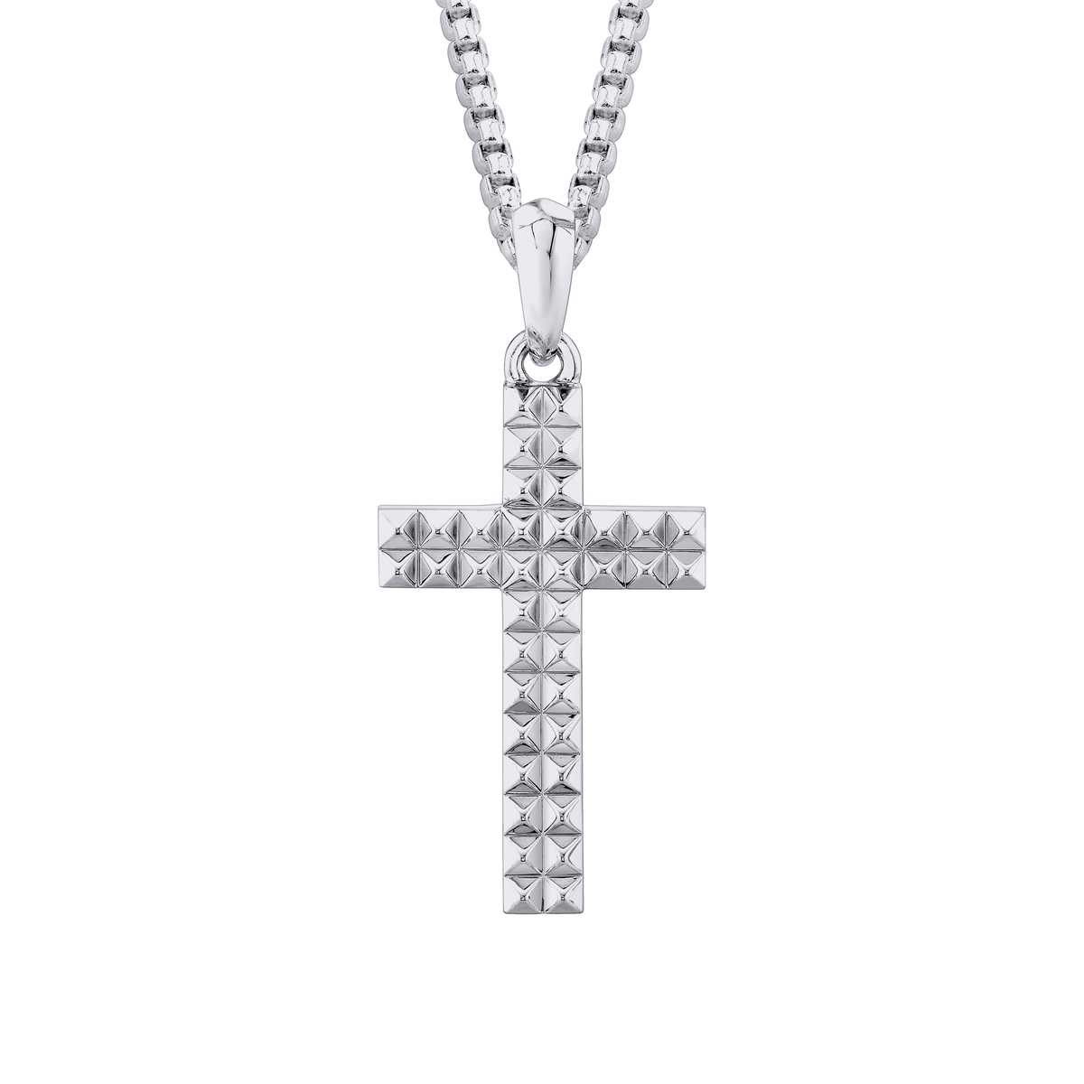 MICHAEL M Necklaces 14K White Gold Men's Tetra Cross