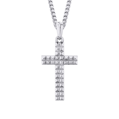 MICHAEL M Necklaces 14K White Gold Men's Tetra Cross