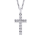 MICHAEL M Necklaces 14K White Gold Men's Tetra Cross
