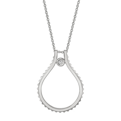 MICHAEL M Necklaces 14K White Gold Signature MM Tetra Pendant P372WG