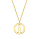 MICHAEL M Necklaces 14K Yellow Gold / A Mini Tetra Initial Medallion P364YG