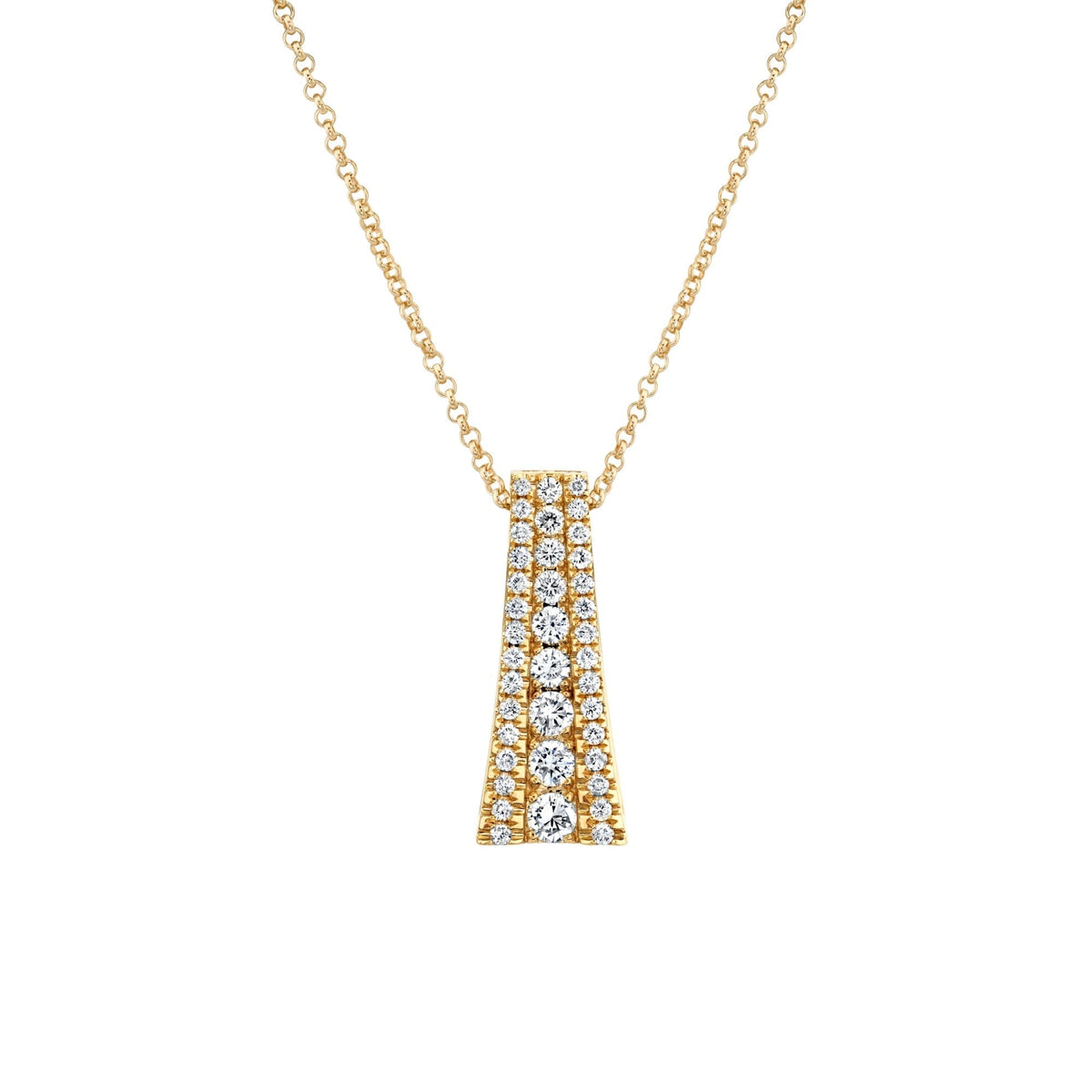 MICHAEL M Necklaces 14K Yellow Gold Europa Flare Pendant P398-14KYG