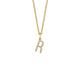 MICHAEL M Necklaces 14K Yellow Gold / R Diamond Initial Pendant P141R