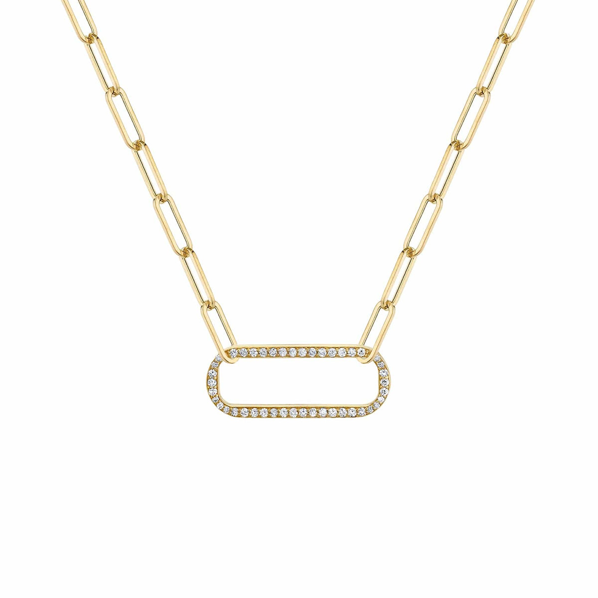 Pave Singleton Necklace