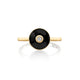 MICHAEL M Rings 14k Yellow Gold / Black Chroma Bullseye Ring F489