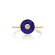MICHAEL M Rings 14k Yellow Gold / Blue Chroma Bullseye Ring F489