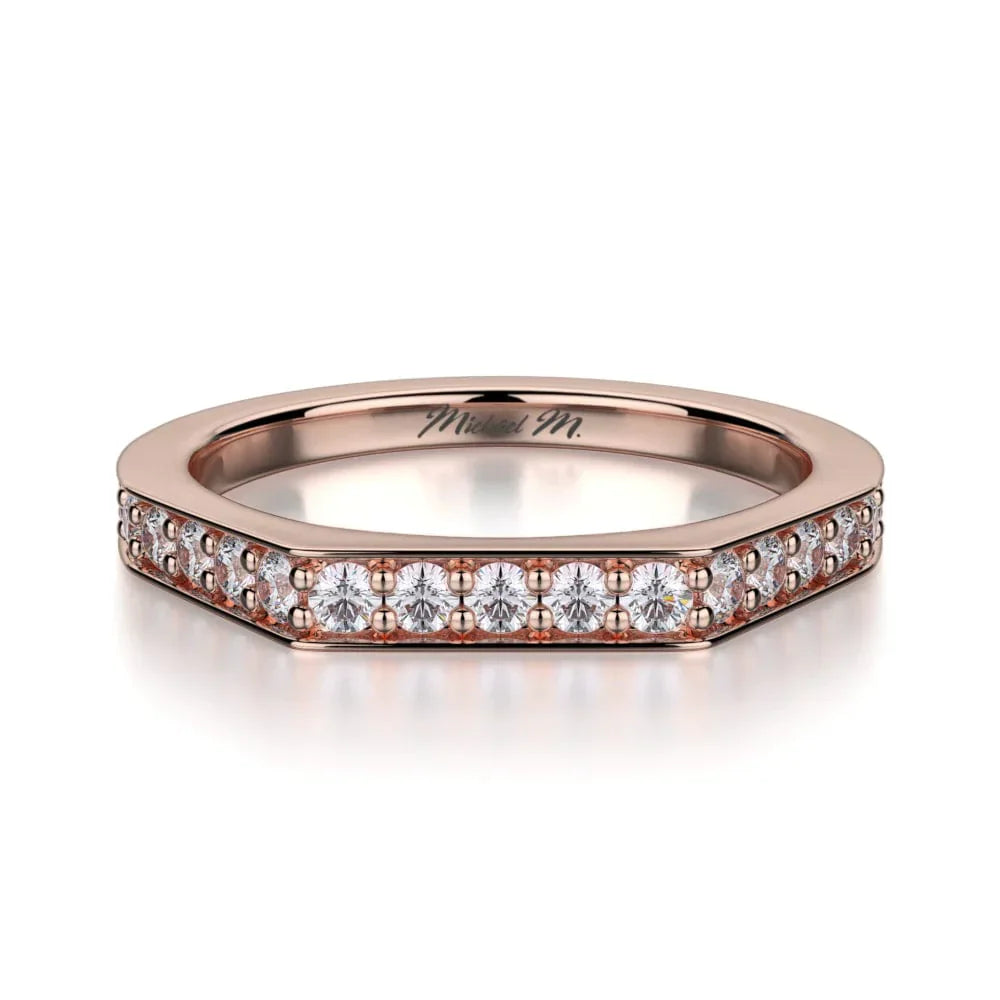 MICHAEL M Wedding Bands 18K Rose Gold Wedding band R697B R697BRG