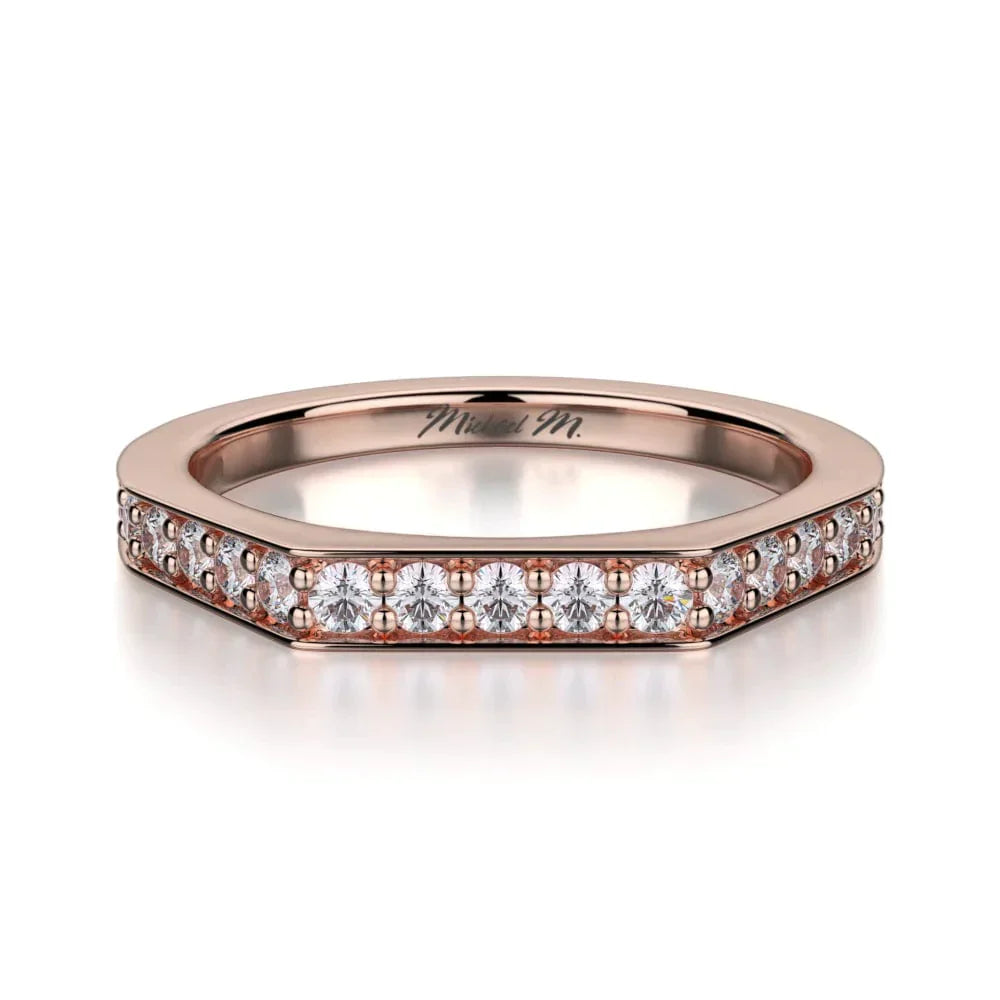 MICHAEL M Wedding Bands 18K Rose Gold Wedding band R697B R697BRG