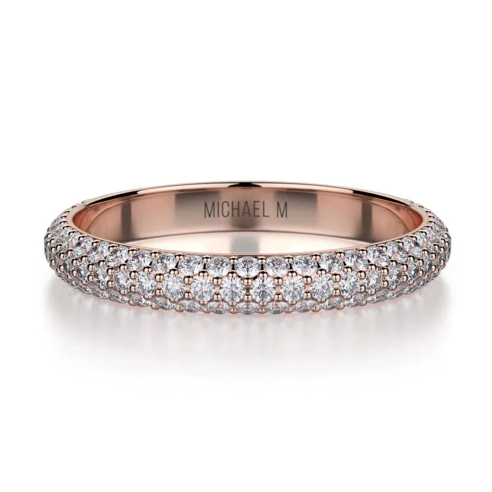 MICHAEL M Wedding Bands 18K Rose Gold Wedding band R699B R699BRG