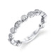 MICHAEL M Wedding Bands 18K White Gold Marquise and Circle Pave Diamond Band B313
