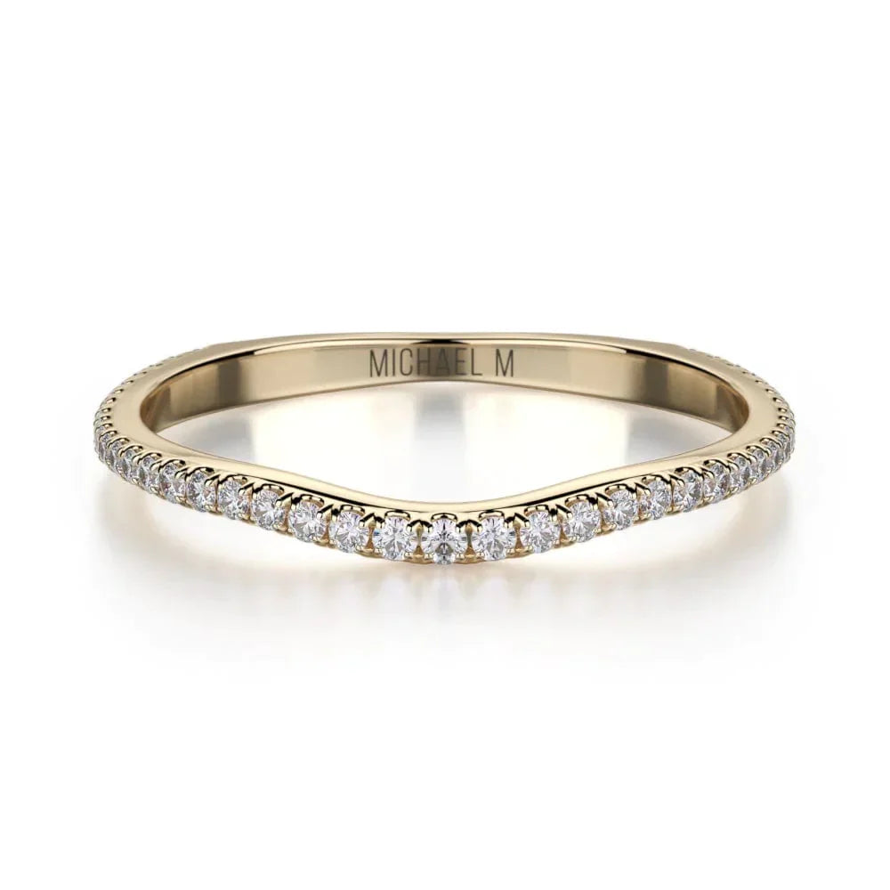 MICHAEL M Wedding Bands Yellow Gold Wedding band R440SB R440SBYG