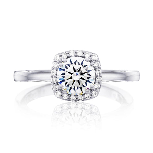 Round with Cushion Bloom Engagement Ring
