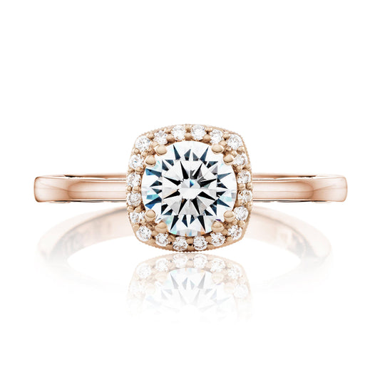 Round with Cushion Bloom Engagement Ring