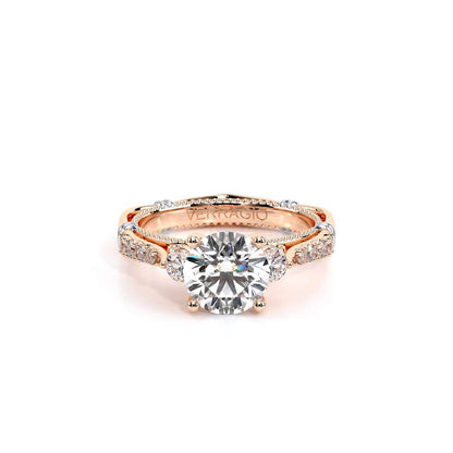Verragio Three-Stone Round Engagement Ring