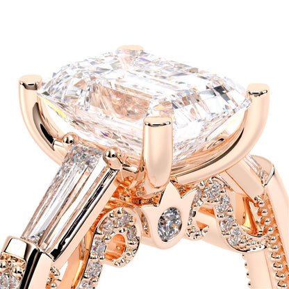 Verragio Three-Stone Emerald Engagement Ring