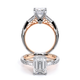 Verragio Three-Stone Emerald Engagement Ring