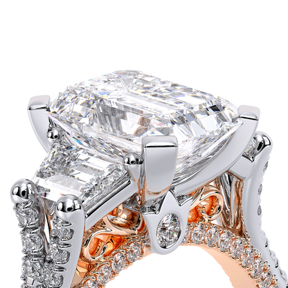 Verragio Three-Stone Emerald Engagement Ring