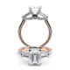 Verragio Three-Stone Emerald Engagement Ring