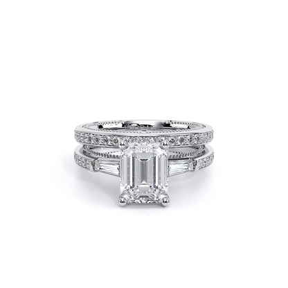 Verragio Three-Stone Emerald Engagement Ring
