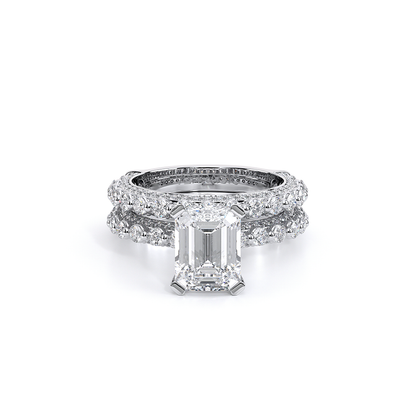 Verragio Pave Emerald Engagement Ring