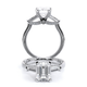 Verragio Three-Stone Emerald Engagement Ring