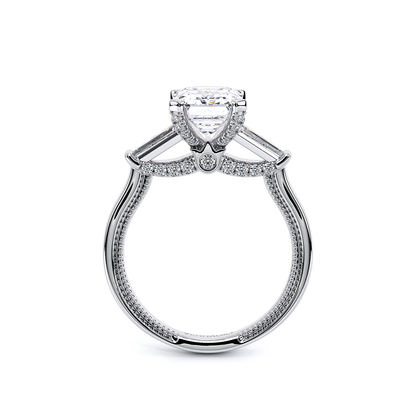 Verragio Three-Stone Emerald Engagement Ring