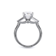 Verragio Three-Stone Emerald Engagement Ring