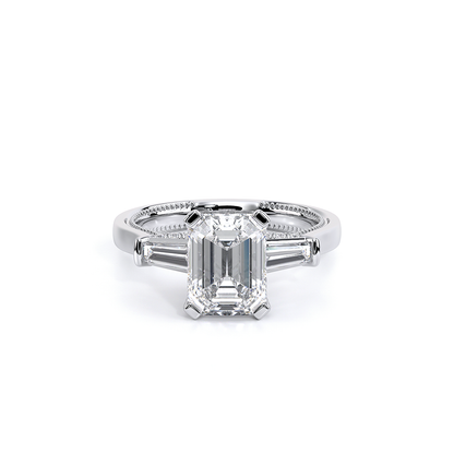 Verragio Three-Stone Emerald Engagement Ring