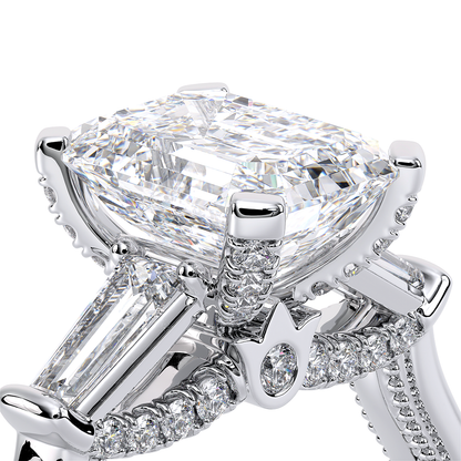 Verragio Three-Stone Emerald Engagement Ring