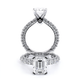 Verragio Pave Emerald Engagement Ring