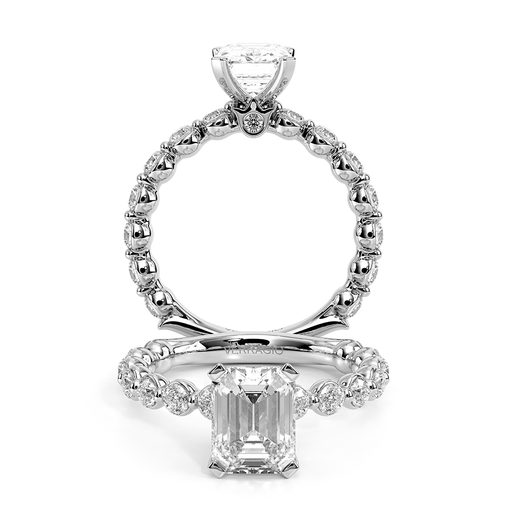 Verragio Pave Emerald Engagement Ring