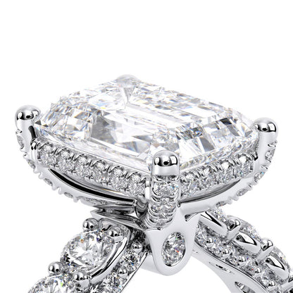 Verragio Pave Emerald Engagement Ring