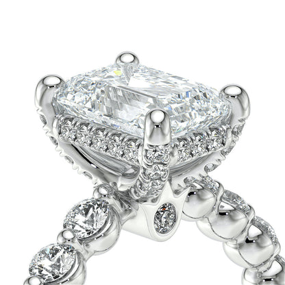 Verragio Halo Emerald Engagement Ring