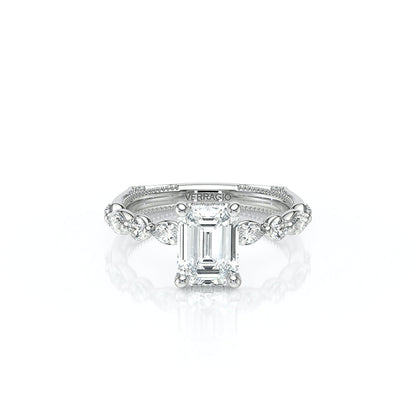 Verragio Halo Emerald Engagement Ring