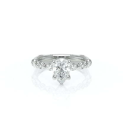 Verragio Halo Pear Engagement Ring