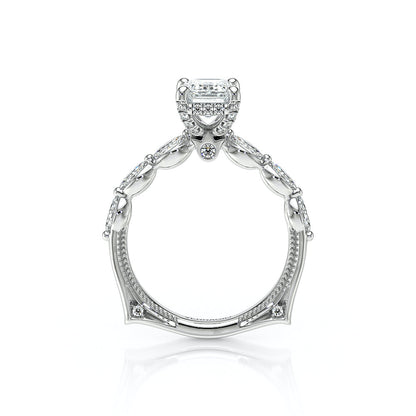 Verragio Halo Emerald Engagement Ring
