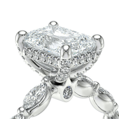 Verragio Halo Emerald Engagement Ring