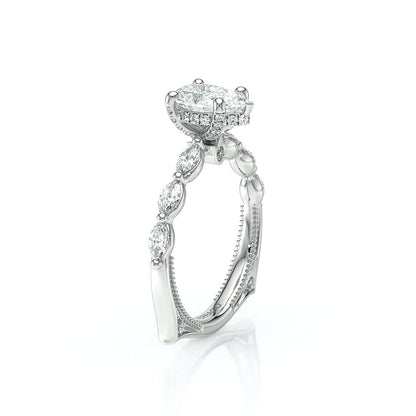 Verragio Halo Pear Engagement Ring