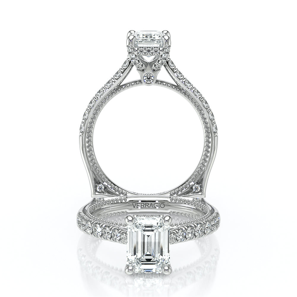 Verragio Halo Emerald Engagement Ring