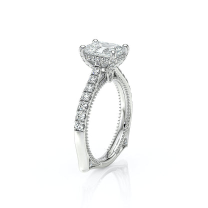 Verragio Halo Emerald Engagement Ring