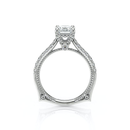 Verragio Halo Emerald Engagement Ring