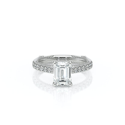 Verragio Halo Emerald Engagement Ring