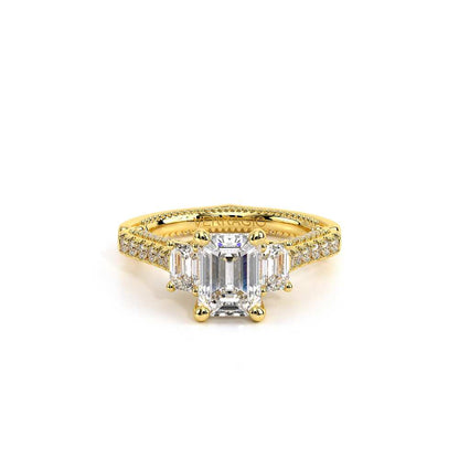 Verragio Three-Stone Emerald Engagement Ring