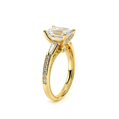 Verragio Three-Stone Emerald Engagement Ring