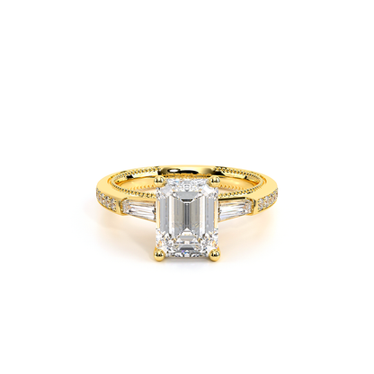 Verragio Three-Stone Emerald Engagement Ring
