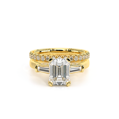 Verragio Three-Stone Emerald Engagement Ring